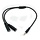 6 Inch 2.5mm Gold Plated Audio Stereo Y Splitter Adapter Cable (White)