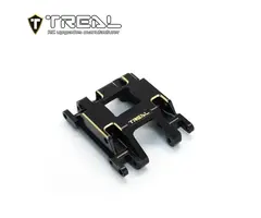 TREAL TR-BCSP-CNC-BLK/GLD - TREAL Brass Center Skid Plate CNC Machined Upgrdes for 1/18 TRX4M Defender Bronco K10 F150, Black/Gold
