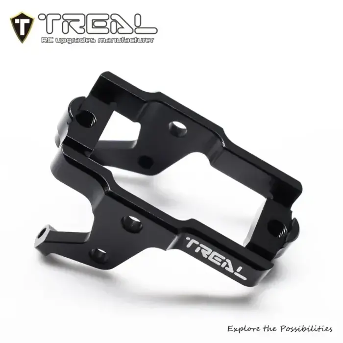 TREAL TR-ASMU-BLK - TREAL Aluminum 7075 Servo Mount Upgrades for Traxxas 1/18 TRX4M TRX4MT