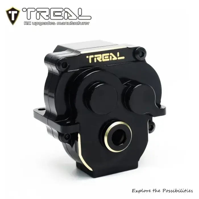 TREAL TR-BTG-BLK/GLD - TREAL Brass Transmission Gearbox Set for 1/18 TRX4M TRX4MT