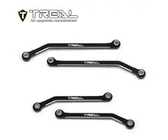 TREAL TR-AHCL-BLK - TREAL Aluminum 7075 High Clearance Links Set (4pcs) Chassis Lower Links for 1/18 TRX4M Defender Bronco