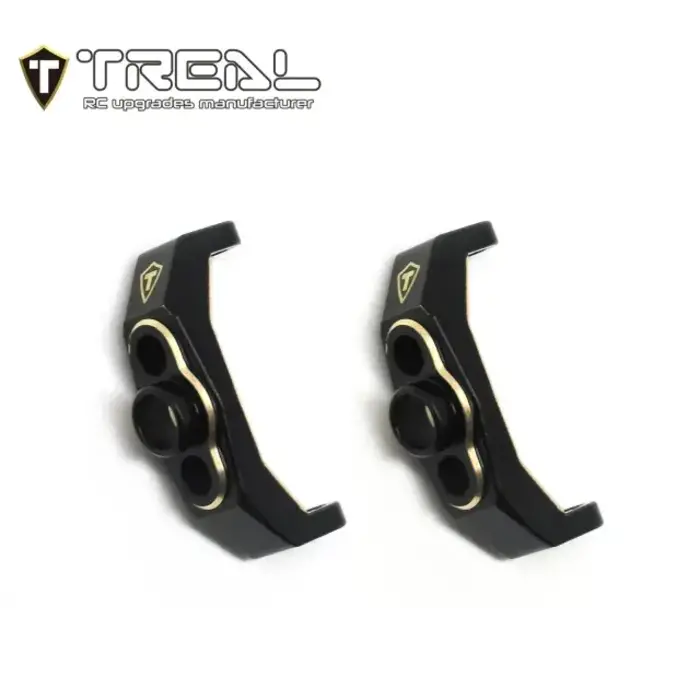 TREAL TR-BF-C-HUBS-CB - TREAL Brass Front C Hubs Caster Blocks 5.2g/pc (2P) L&R Heavy Weight Upgrades for 1/18 TRX4M TRX4MT
