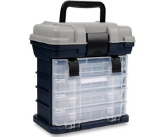 Sougayilang Tool Box, 10in 1pk - 4 Drawers Toolbox Organizers and Storage, Toolkit Workbench Garage Organizing Set Plastic Chest