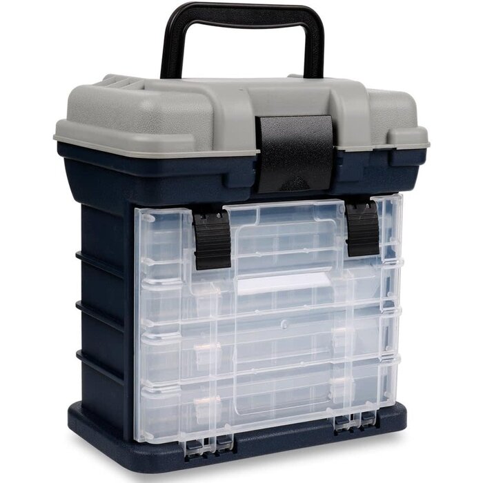 Sougayilang Tool Box, 10in 1pk - 4 Drawers Toolbox Organizers and Storage, Toolkit Workbench Garage Organizing Set Plastic Chest