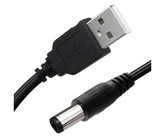 6.5ft (2m) USB to Type M Barrel Cable - USB to 5.5mm 5V DC Cable - USB to Barrel Jack 5V DC Plug