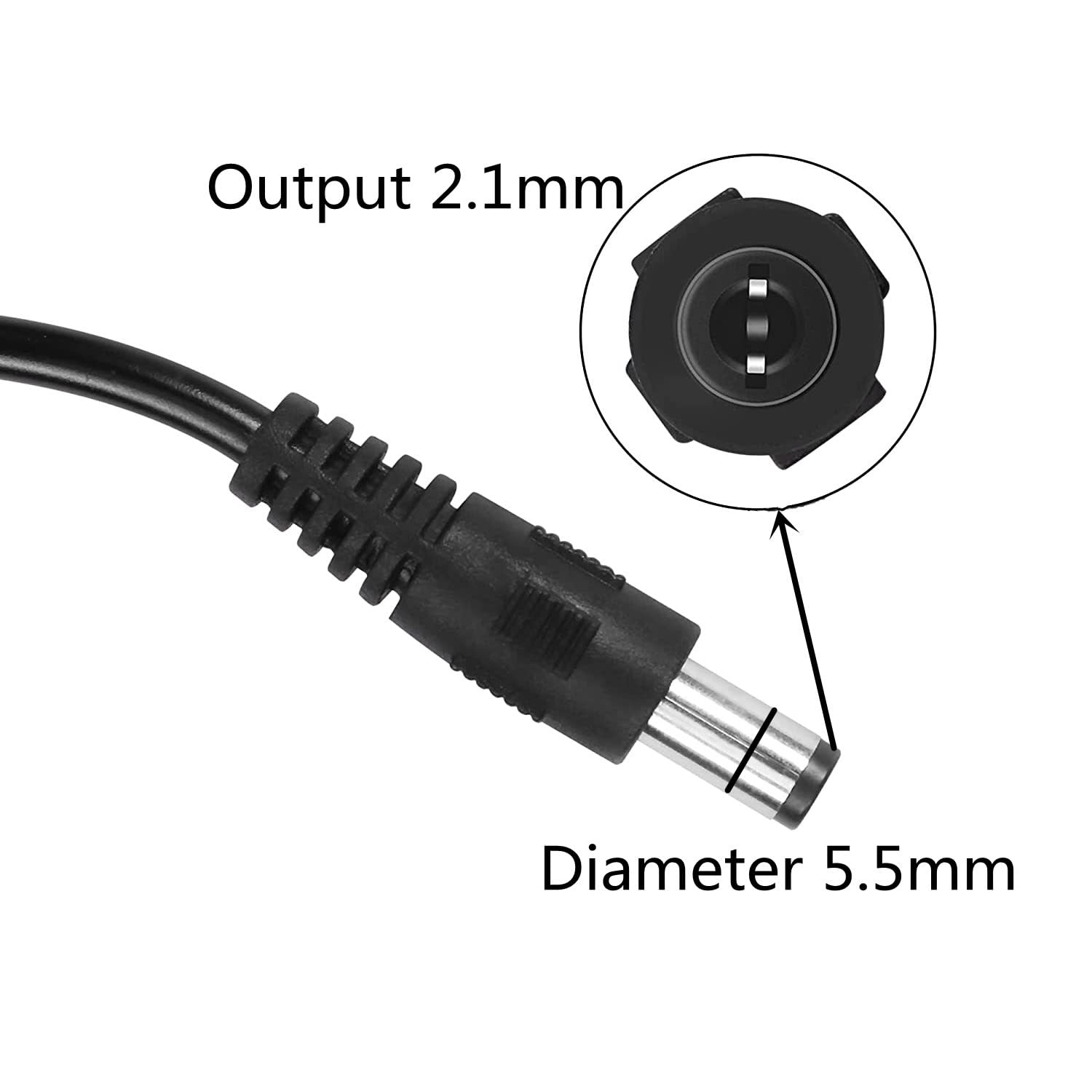 6.5ft (2m) USB to Type M Barrel Cable - USB to 5.5mm 5V DC Cable - USB to Barrel Jack 5V DC Plug