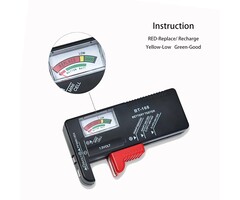 BATTERY-TESTER - ZUFECY - (1) Battery Tester, Universal Battery Checker for AA / AAA / C / D / 9V / 1.5V Button Cell Batteries