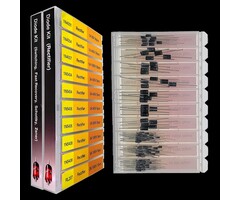 EE912-EE933-A - EEEEE 130pcs Diode Assortment Kit Contains Rectifier Fast Recovery Schottky Switching Zener Diode Pack of Assorted diodes, 1N4001 1N4004 1N4007 1N5404 1N5406 1N5408 RL207