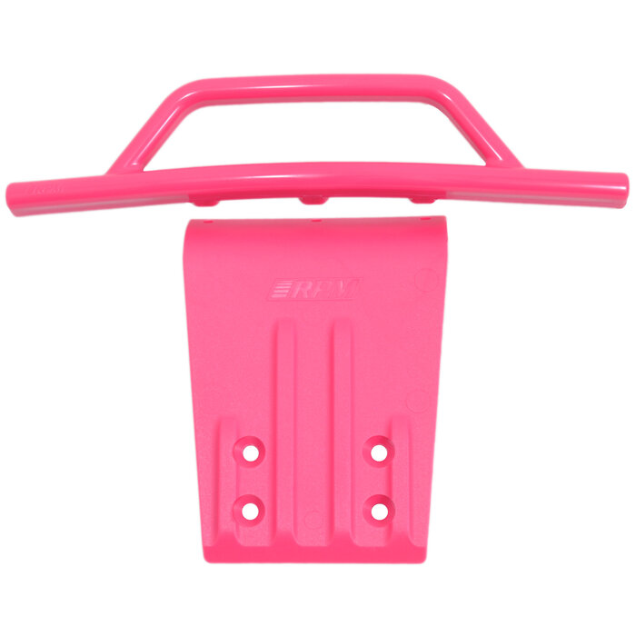 RPM RPM80957 - Front Bumper and Skid Plate, Pink, for Traxxas Slash 2wd & Nitro Slash