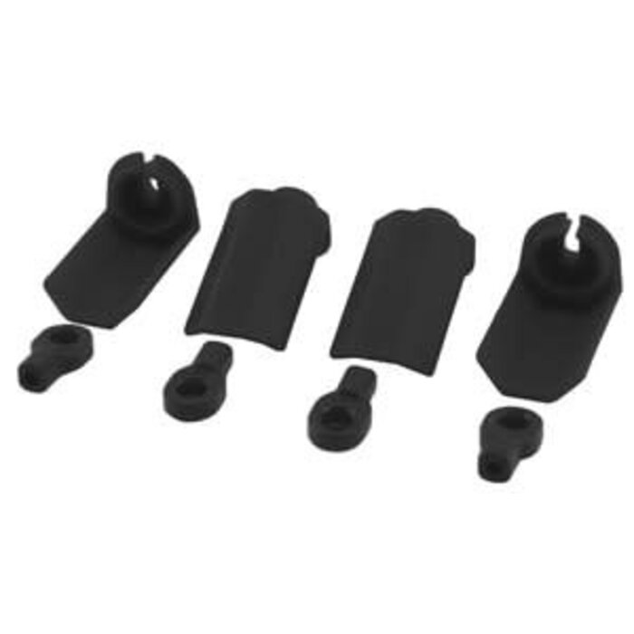 RPM Shock Shaft Guards, for Slash, Nitro Slash, & Durango, 1/10 Scale Shocks, Black (4pcs)