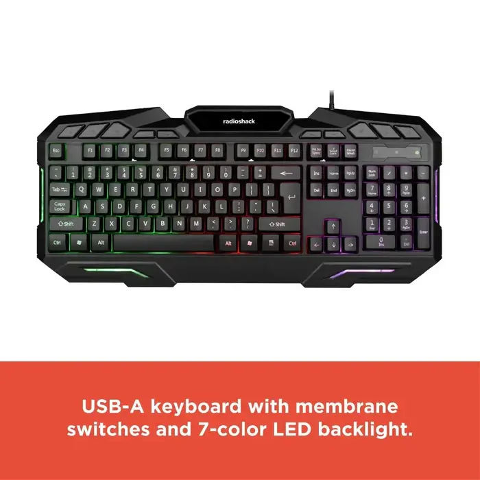 RadioShack Redragon S101 Gaming Keyboard, M601 Mouse, RGB Backlit Gaming Keyboard, Programmable Backlit Gaming Mouse, Value Combo Set [New Version]