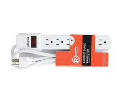 RadioShack 6100814 - RadioShack 6-Outlet Power Strip, 90 Joules White