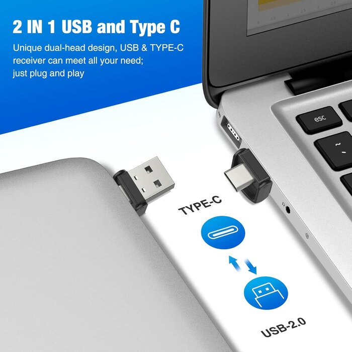 SSPONT Presentation Clicker for Powerpoint, Wireless Presentation Remote, Laser Pointer for Presenter, Slide Show Clicker, PPT/Keynote/Google Slides/Classroom, Mac/Windows/Linux/Laptop/MacBook (JH08)
