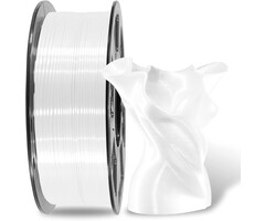 MIKA3D MIKA3D-SILK-WHITE - MIKA3D Silk Shiny White PLA Filament, 1KG 2.2Lbs 3D Printing Material with 1.75mm High Diameter Accuracy, Neatly Wound Silk PLA Widely Support for FDM 3D Printers