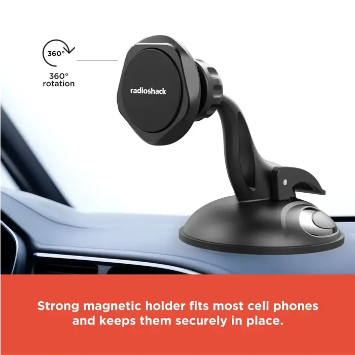 RadioShack 2604750 - RadioShack Magnetic Phone Holder, 360-Degree Rotation