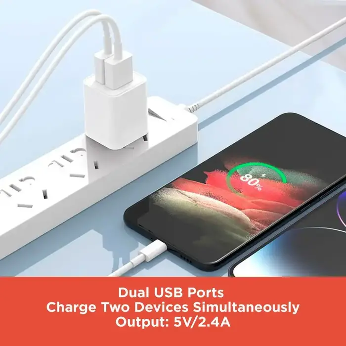 RadioShack 2605163 - RadioShack 3.4A, 17W, Dual USB-A Port Wall Charger