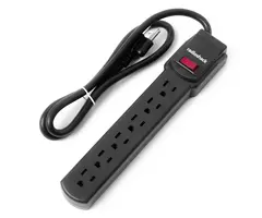 RadioShack 6100815  - RadioShack 6-Outlet 90 Joules Power Strip 6100815 Black
