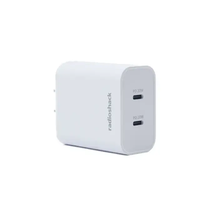 RadioShack 2605164 - RadioShack 3A, 40W, Dual Port USB-C Wall Charger