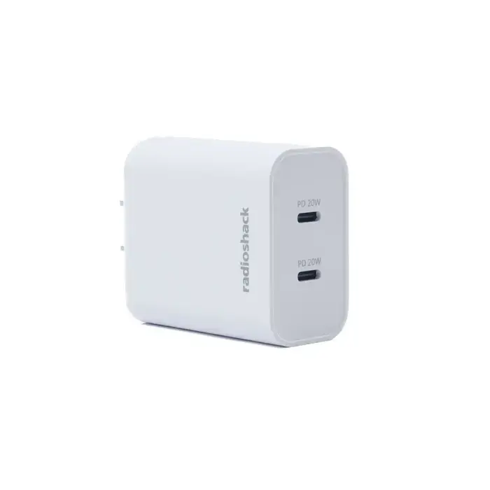 RadioShack 2605164 - RadioShack 3A, 40W, Dual Port USB-C Wall Charger