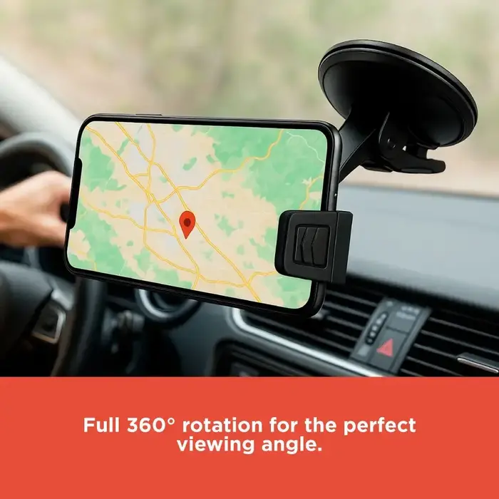 RadioShack 2604753 - RadioShack Suction Cup Phone Holder, 360-Degree Rotation