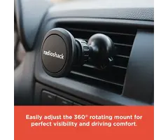RadioShack 2604752 - RadioShack Magnetic Car Fan Phone Holder, 360-Degree Rotation