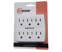 RadioShack 6100825 - RadioShack 6-Outlet Power Strip, White
