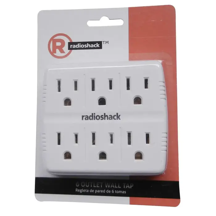 RadioShack 6100825 - 6-Outlet Surge Protector Wall Tap
