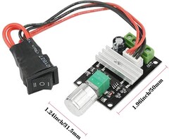 PWM-1203BB - ABSOK DC Motor Speed Controller PWM 1203BB 6 V 12 V 24 V 3 A 80 W Speed Adjustable Reversible Pulse Forward And Reverse Control Switch Button
