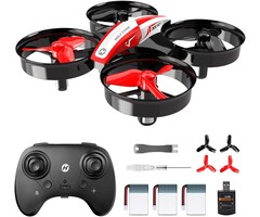 HS210-RED - Holy Stone Mini Drone for Kids and Beginners RC Nano Quadcopter Indoor Small Helicopter Plane with Auto Hovering, 3D Flips, Headless Mode and 3 Batteries, Great Gift Toy for Boys and Girls, HS210 Red
