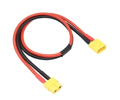 XT60/M-XT60/F - RIIEYOCA XT60 Male to XT60 Female Connector with 0.5m 12AWG Silicon Wire for RC Lipo Battery FPV Drone