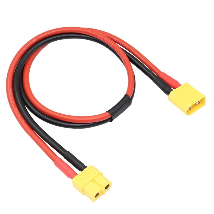 XT60/M-XT60/F - RIIEYOCA XT60 Male to XT60 Female Connector with 0.5m 12AWG Silicon Wire for RC Lipo Battery FPV Drone