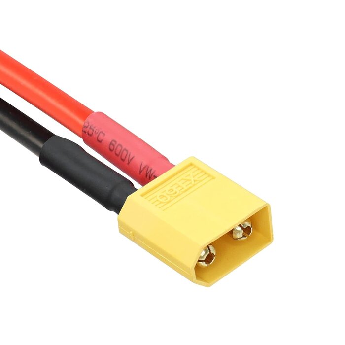 XT60/M-XT60/F - RIIEYOCA XT60 Male to XT60 Female Connector with 0.5m 12AWG Silicon Wire for RC Lipo Battery FPV Drone