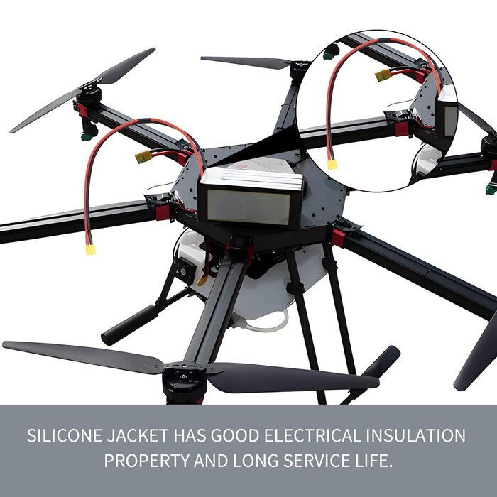 XT60/M-XT60/M - RIIEYOCA XT60 Male to XT60 Male Connector with 0.5M 12AWG Silicon Wire for RC Lipo Battery FPV Drone