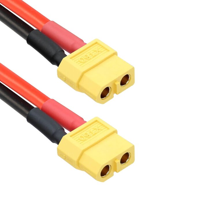 XT60/F-XT60/F - RIIEYOCA XT60 Female to XT60 Female Connector with 0.5M 12AWG Silicon Wire for RC Lipo Battery FPV Drone