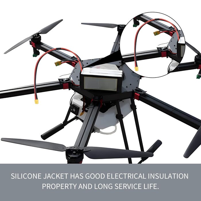 XT60/F-XT60/F - RIIEYOCA XT60 Female to XT60 Female Connector with 0.5M 12AWG Silicon Wire for RC Lipo Battery FPV Drone