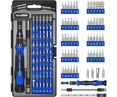 60IN1 - ORIA - Precision Screwdriver Kit, 60 in 1 with 56 Bits Screwdriver Set, Magnetic Driver Kit with Flexible Shaft, Extension Rod for Mobile Phone, Smartphone, Game Console, Tablet, PC