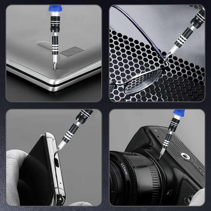 60IN1 - ORIA - Precision Screwdriver Kit, 60 in 1 with 56 Bits Screwdriver Set, Magnetic Driver Kit with Flexible Shaft, Extension Rod for Mobile Phone, Smartphone, Game Console, Tablet, PC