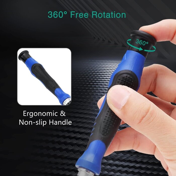 60IN1 - ORIA - Precision Screwdriver Kit, 60 in 1 with 56 Bits Screwdriver Set, Magnetic Driver Kit with Flexible Shaft, Extension Rod for Mobile Phone, Smartphone, Game Console, Tablet, PC