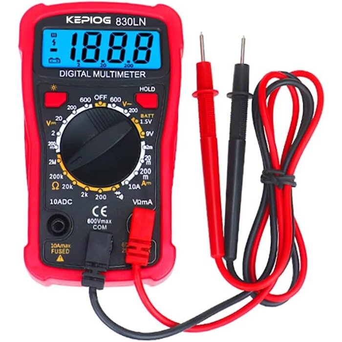 KEPIOG-15-IN-1-KIT - KEPIOG Soldering Iron Kit, 80W Electric Solder Iron, Adjustable Temperature (180°C- 500°C, With Multimeter, Magnifier Welding Helping Hand, Heat shrink tubing, Solder Wire, Desoldering Pump