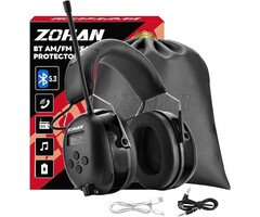 ZOHAN-033 - ZOHAN AM/FM Radio Headphone with Digital Display, Ear Protection Noise Reduction Earmuffs, Comfortable Hearing Protector
