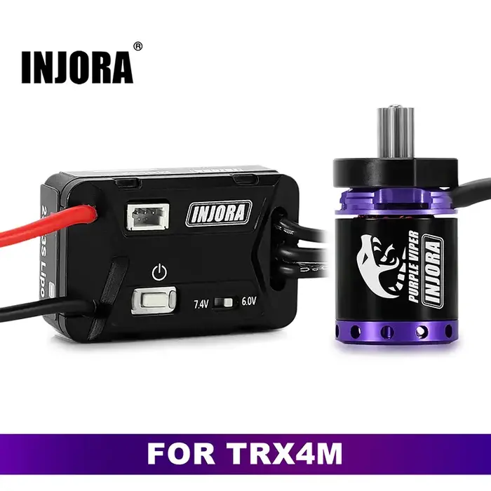 INJORA MBL32G2-INM19-4M - G2 Waterproof Brushless ESC & 1721 Purple Viper Motor for 1/18 TRX4M  Ascent-18