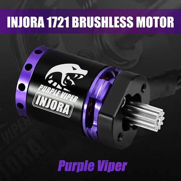 INJORA MBL32G2-INM19-4M - G2 Waterproof Brushless ESC & 1721 Purple Viper Motor for 1/18 TRX4M  Ascent-18