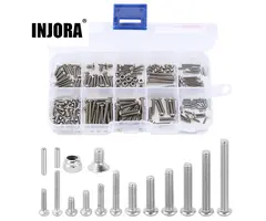 INJORA 4M-15 - INJORA M1.6 M2 M2.5 Grade 12.9 Button Head Stainless Steel Screws Nuts for 1/18 TRX4M (4M-15)