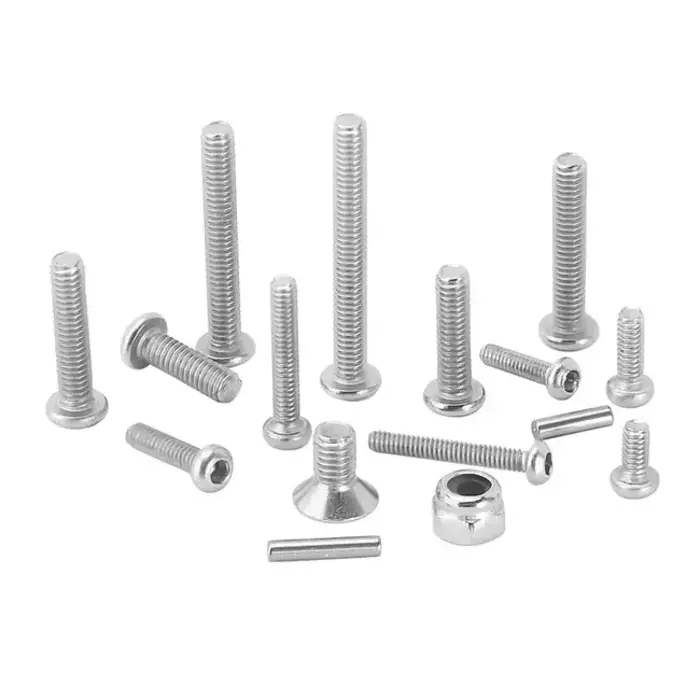 INJORA 4M-15 - INJORA M1.6 M2 M2.5 Grade 12.9 Button Head Stainless Steel Screws Nuts for 1/18 TRX4M (4M-15)