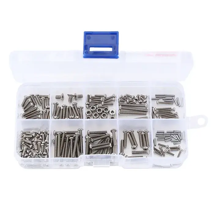 INJORA 4M-15 - INJORA M1.6 M2 M2.5 Grade 12.9 Button Head Stainless Steel Screws Nuts for 1/18 TRX4M (4M-15)