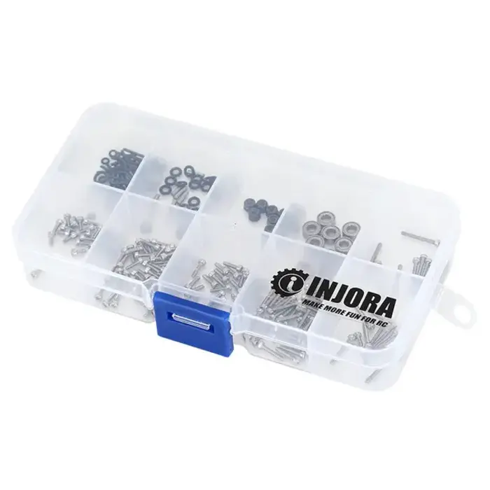 INJORA SCX24-81B - INJORA White Box with M1.4 Screws M2 Nuts Bearings O-rings Screw Kit for Axial SCX24