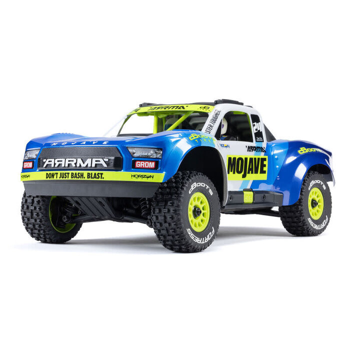 Arrma ARA2104T2 - 1/16 MOJAVE GROM 4X4 RTR Brushed Desert Truck (Battery & Charger Included), Blue/White
