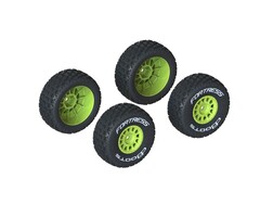 Arrma ARA550115 - dBoots 'FORTRESS' Tire Set Glued, Yellow (2 Pairs) 1/16 MOJAVE GROM