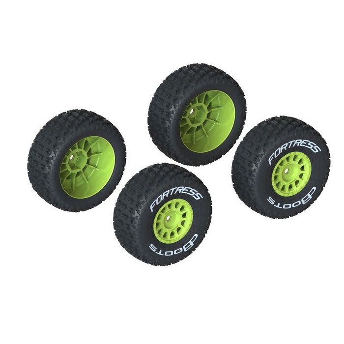 Arrma ARA550115 - dBoots 'FORTRESS' Tire Set Glued, Yellow (2 Pairs) 1/16 MOJAVE GROM