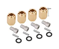 INJORA 4M-02-10 - INJORA 4PCS 10mm(+6mm) Brass Wheel Hex Hub Extenders for 1/18 TRX4M